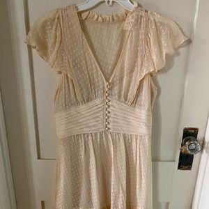 Cream sheer dress